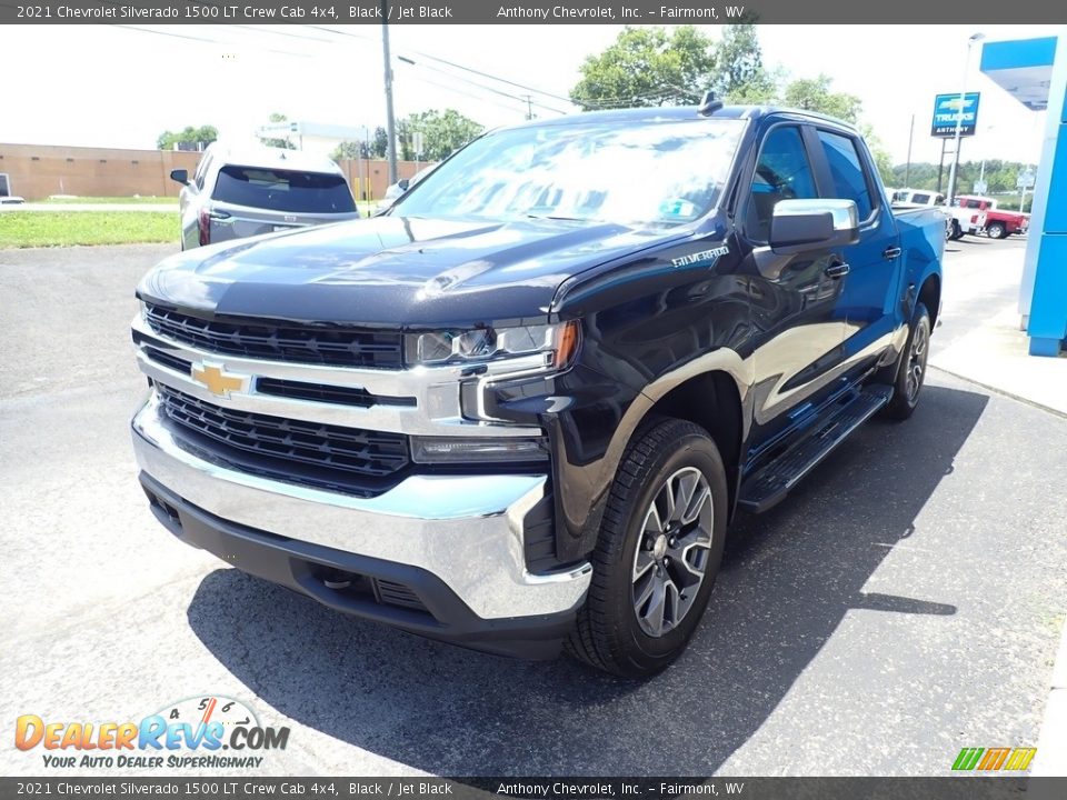 2021 Chevrolet Silverado 1500 LT Crew Cab 4x4 Black / Jet Black Photo #6