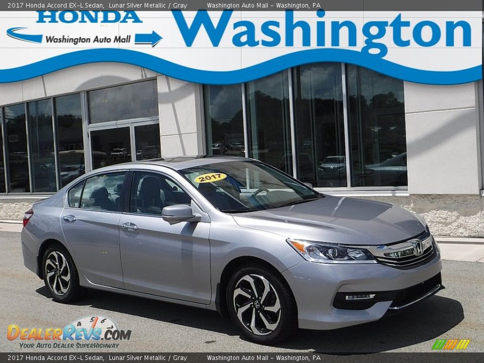 2017 Honda Accord EX-L Sedan Lunar Silver Metallic / Gray Photo #1