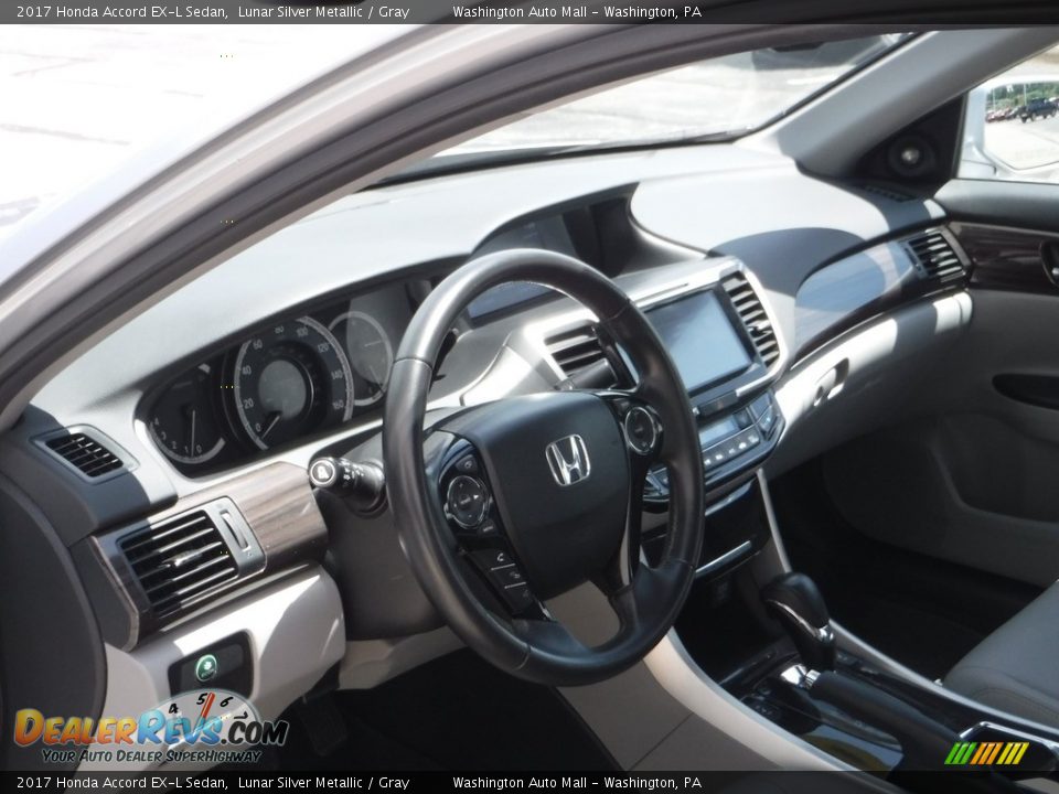 2017 Honda Accord EX-L Sedan Lunar Silver Metallic / Gray Photo #12