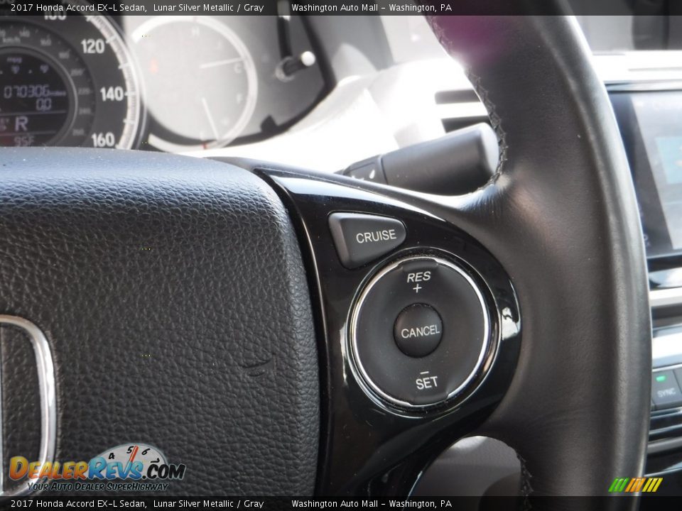 2017 Honda Accord EX-L Sedan Lunar Silver Metallic / Gray Photo #25