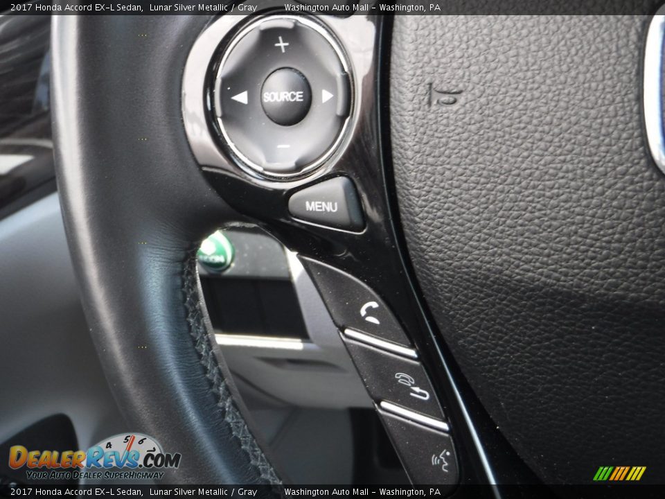 2017 Honda Accord EX-L Sedan Lunar Silver Metallic / Gray Photo #26