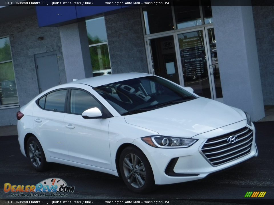 2018 Hyundai Elantra SEL Quartz White Pearl / Black Photo #1