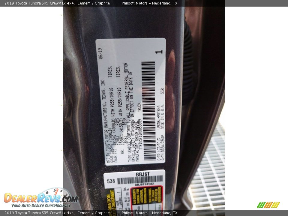 2019 Toyota Tundra SR5 CrewMax 4x4 Cement / Graphite Photo #30