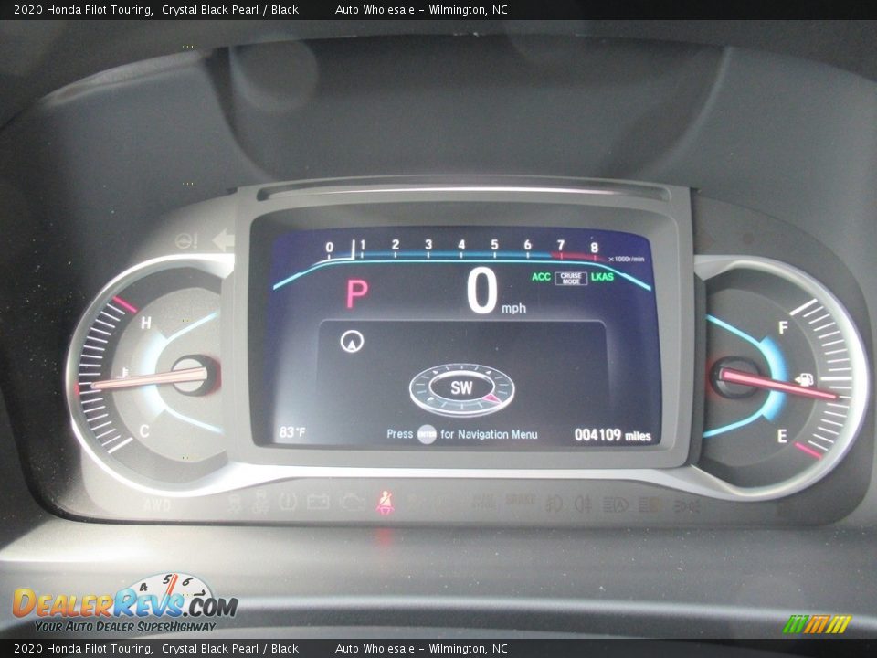 2020 Honda Pilot Touring Crystal Black Pearl / Black Photo #16