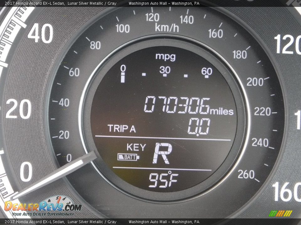 2017 Honda Accord EX-L Sedan Lunar Silver Metallic / Gray Photo #32