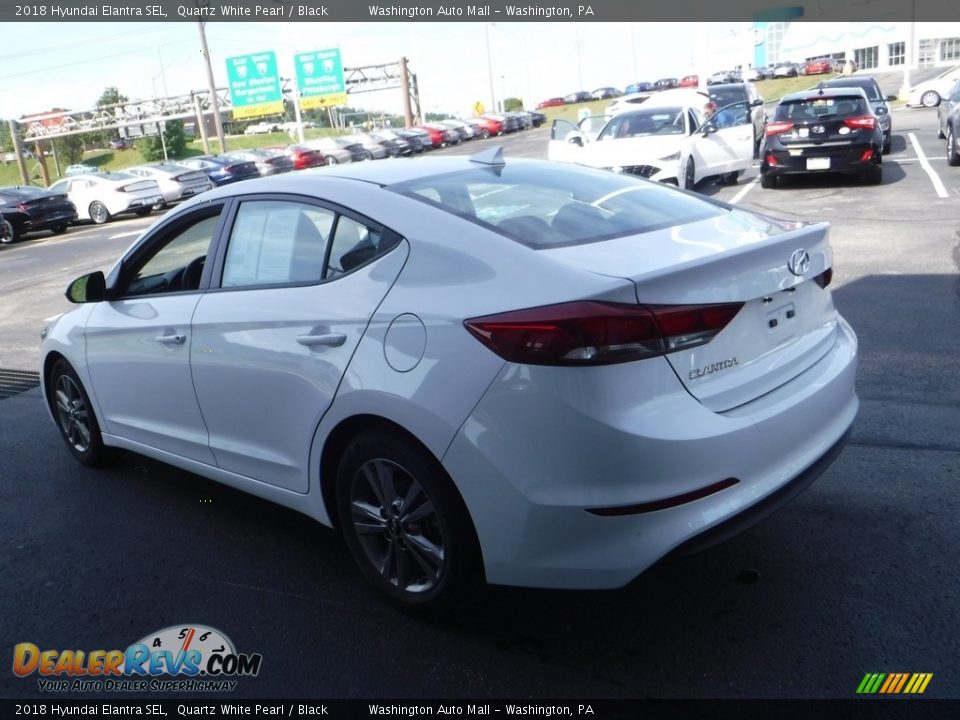 2018 Hyundai Elantra SEL Quartz White Pearl / Black Photo #7