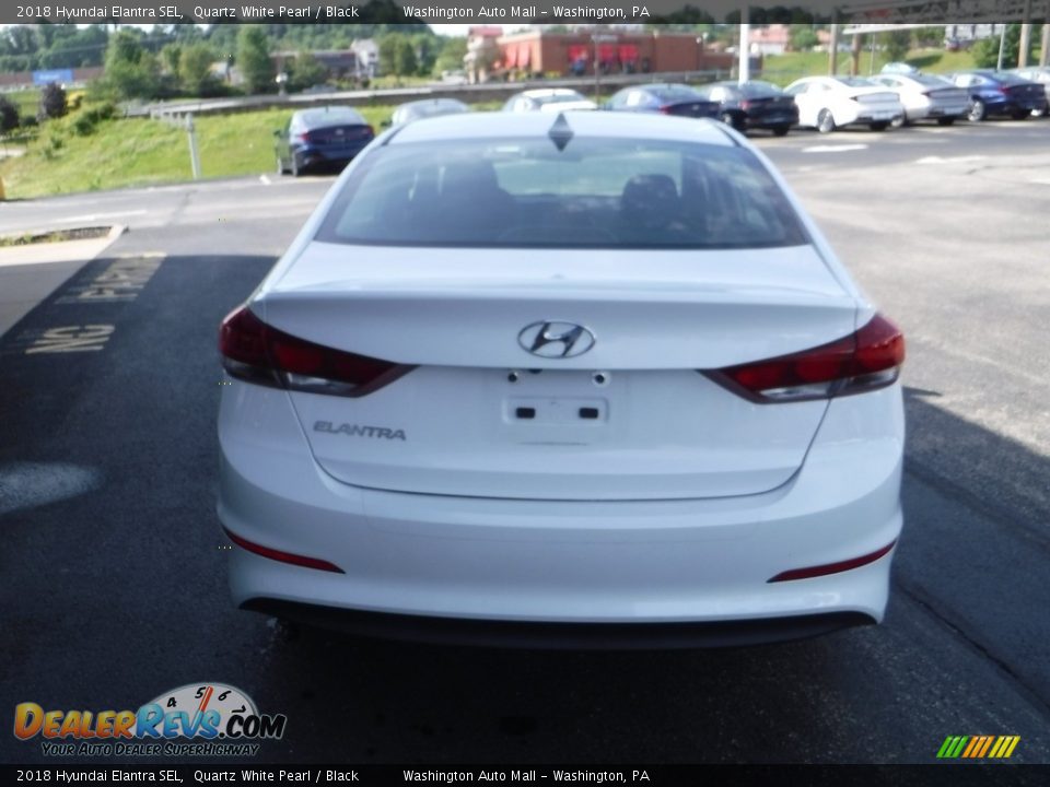 2018 Hyundai Elantra SEL Quartz White Pearl / Black Photo #8