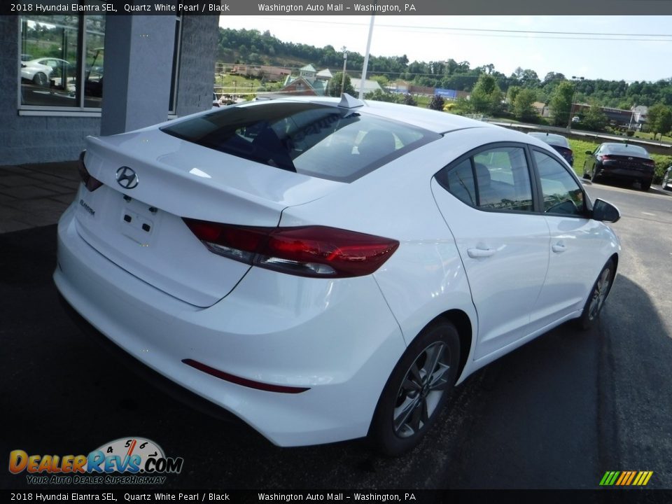 2018 Hyundai Elantra SEL Quartz White Pearl / Black Photo #9