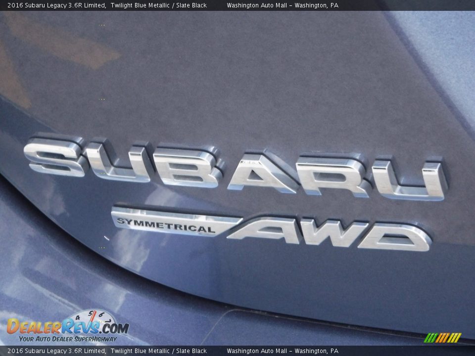 2016 Subaru Legacy 3.6R Limited Twilight Blue Metallic / Slate Black Photo #11