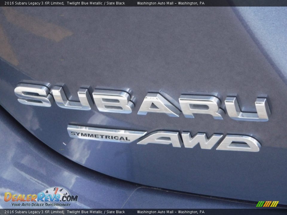 2016 Subaru Legacy 3.6R Limited Twilight Blue Metallic / Slate Black Photo #11