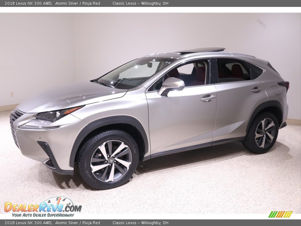 2018 Lexus NX 300 AWD Atomic Silver / Rioja Red Photo #3