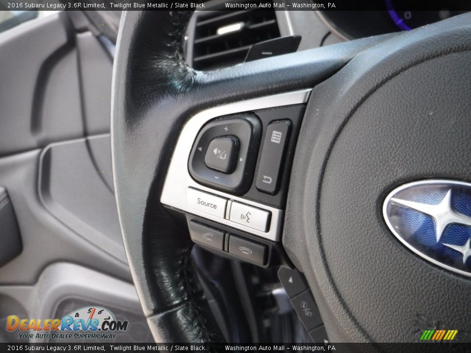 2016 Subaru Legacy 3.6R Limited Twilight Blue Metallic / Slate Black Photo #27