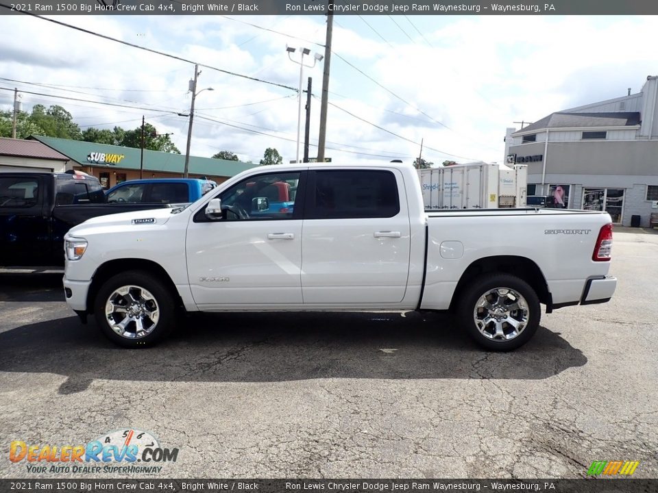 2021 Ram 1500 Big Horn Crew Cab 4x4 Bright White / Black Photo #2