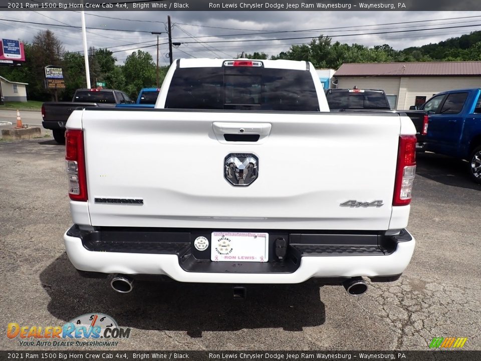 2021 Ram 1500 Big Horn Crew Cab 4x4 Bright White / Black Photo #4
