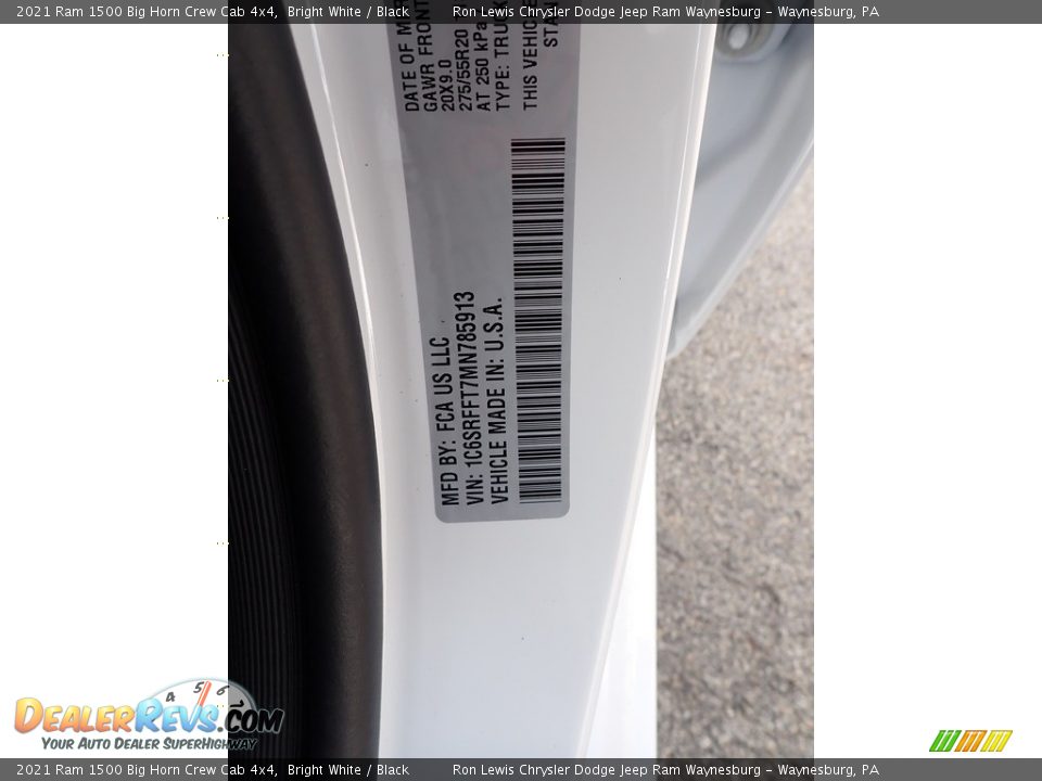 2021 Ram 1500 Big Horn Crew Cab 4x4 Bright White / Black Photo #16
