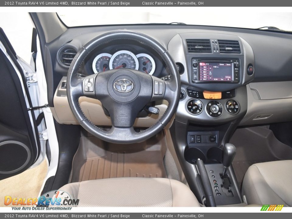 2012 Toyota RAV4 V6 Limited 4WD Blizzard White Pearl / Sand Beige Photo #11