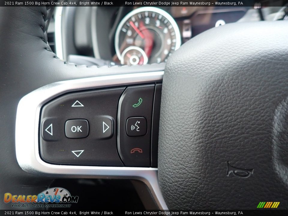 2021 Ram 1500 Big Horn Crew Cab 4x4 Bright White / Black Photo #21