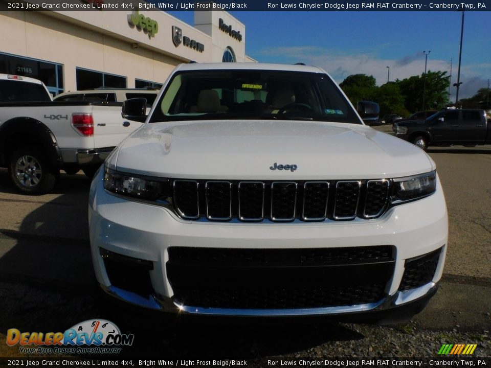 2021 Jeep Grand Cherokee L Limited 4x4 Bright White / Light Frost Beige/Black Photo #2
