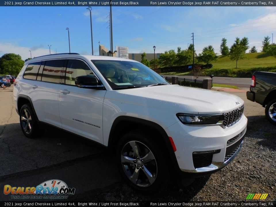 2021 Jeep Grand Cherokee L Limited 4x4 Bright White / Light Frost Beige/Black Photo #3