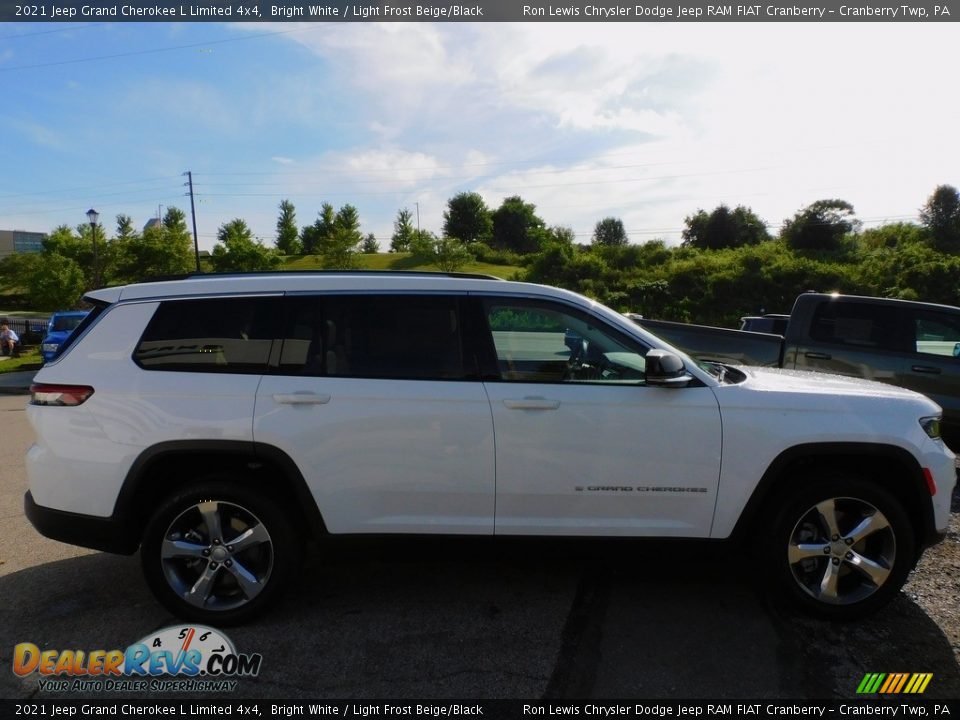 2021 Jeep Grand Cherokee L Limited 4x4 Bright White / Light Frost Beige/Black Photo #4