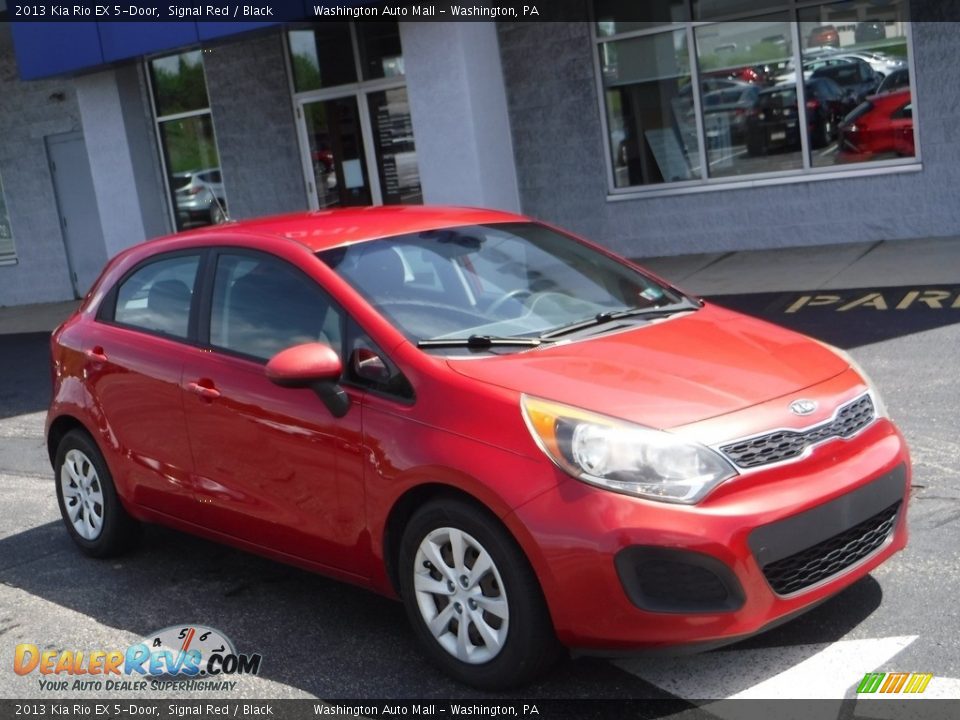 2013 Kia Rio EX 5-Door Signal Red / Black Photo #1