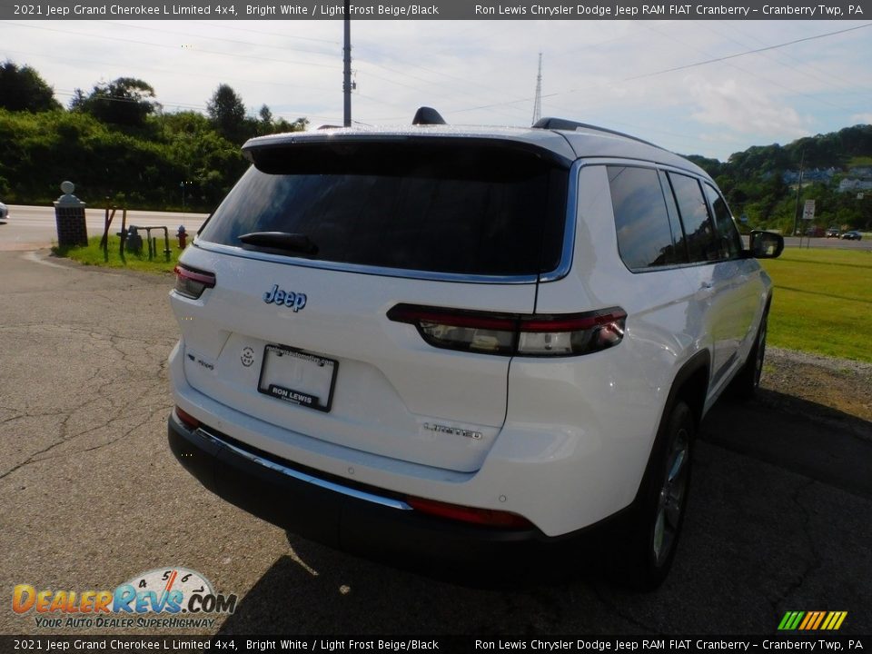 2021 Jeep Grand Cherokee L Limited 4x4 Bright White / Light Frost Beige/Black Photo #5
