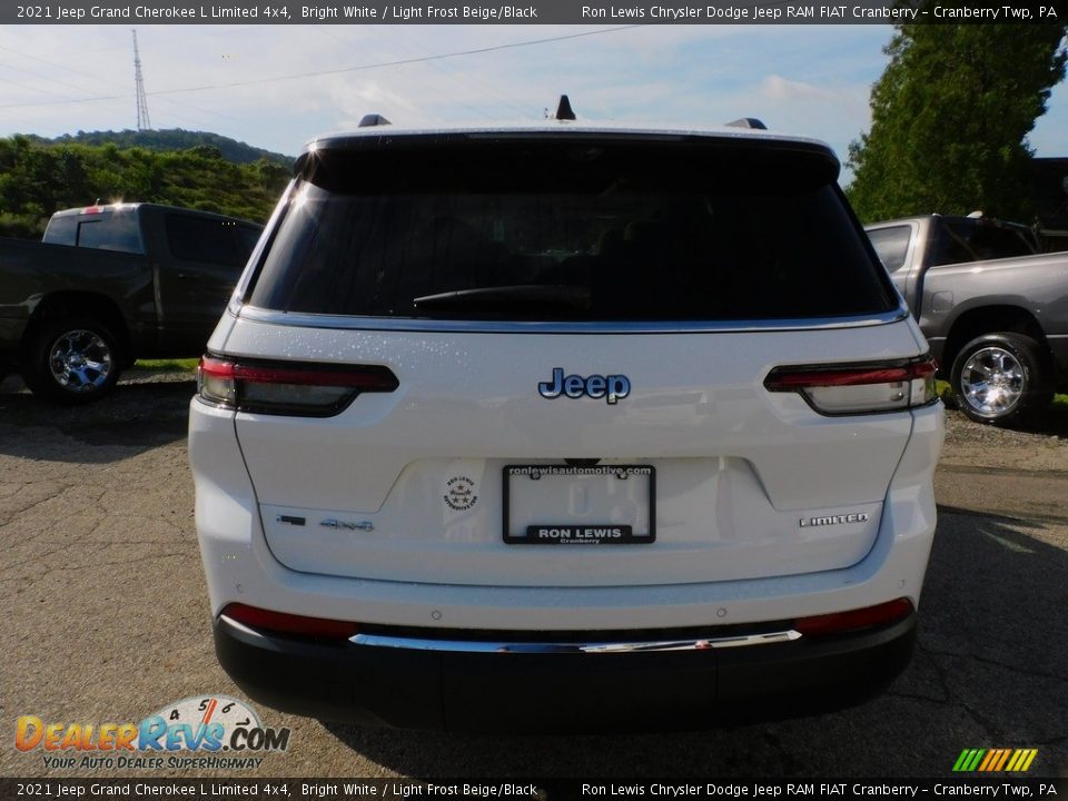 2021 Jeep Grand Cherokee L Limited 4x4 Bright White / Light Frost Beige/Black Photo #6