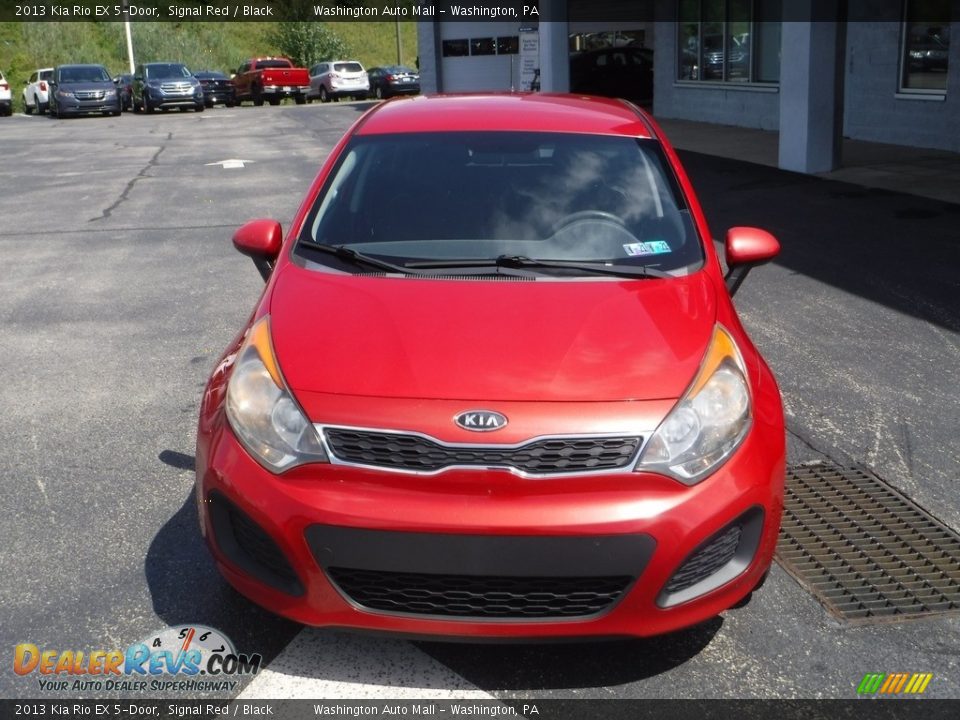 2013 Kia Rio EX 5-Door Signal Red / Black Photo #3