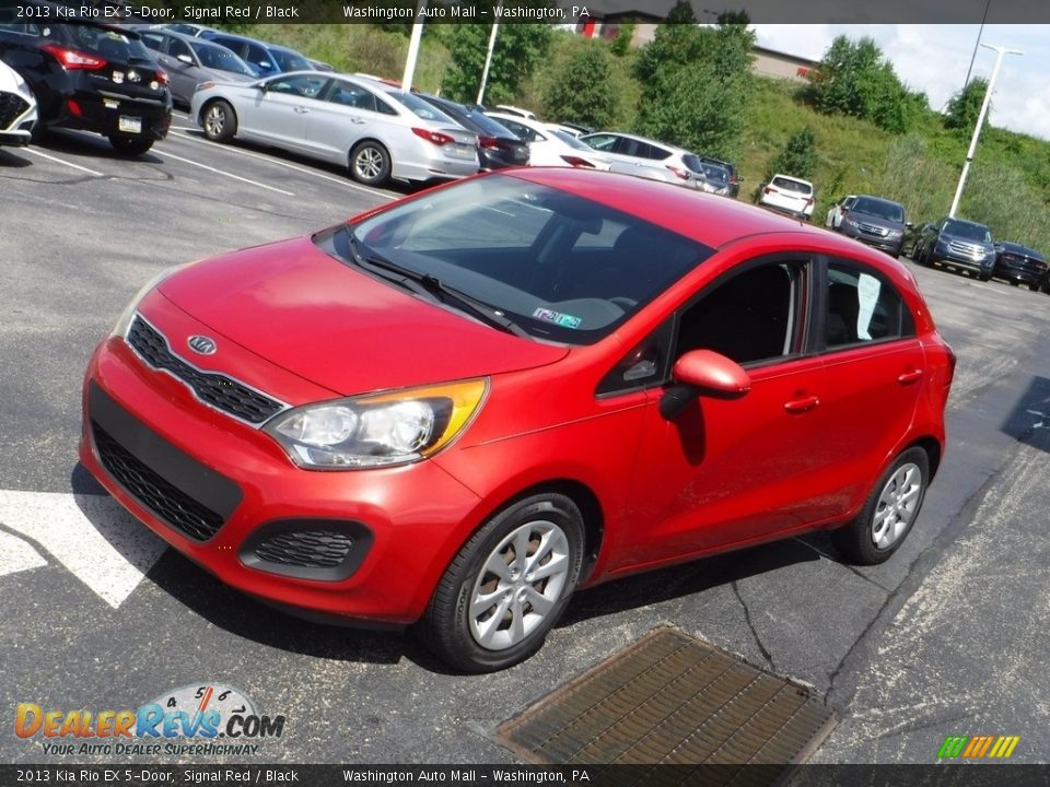 2013 Kia Rio EX 5-Door Signal Red / Black Photo #4