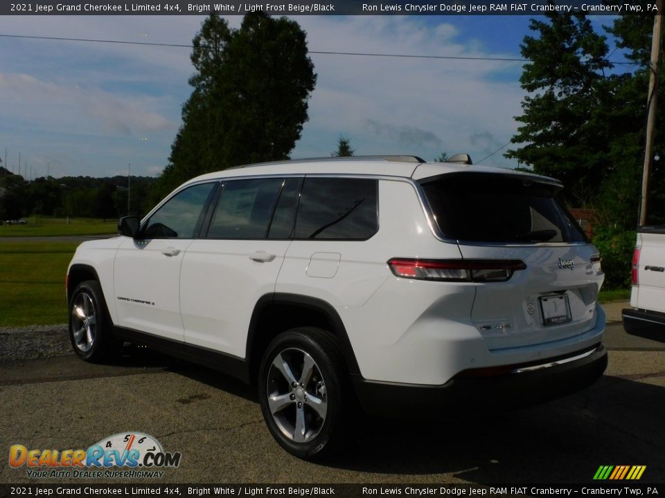 2021 Jeep Grand Cherokee L Limited 4x4 Bright White / Light Frost Beige/Black Photo #8