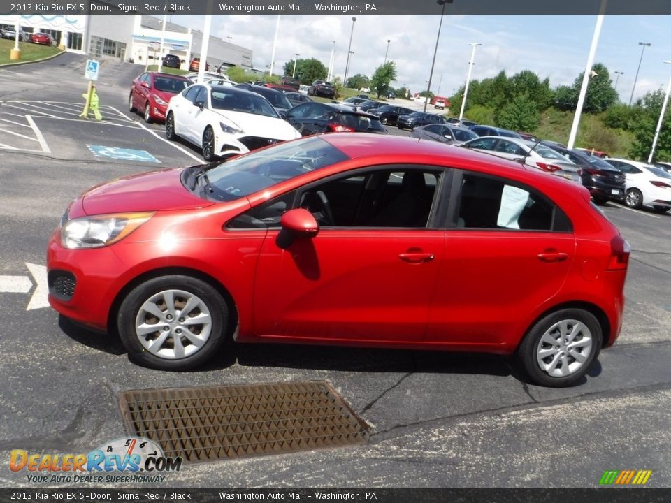 2013 Kia Rio EX 5-Door Signal Red / Black Photo #5