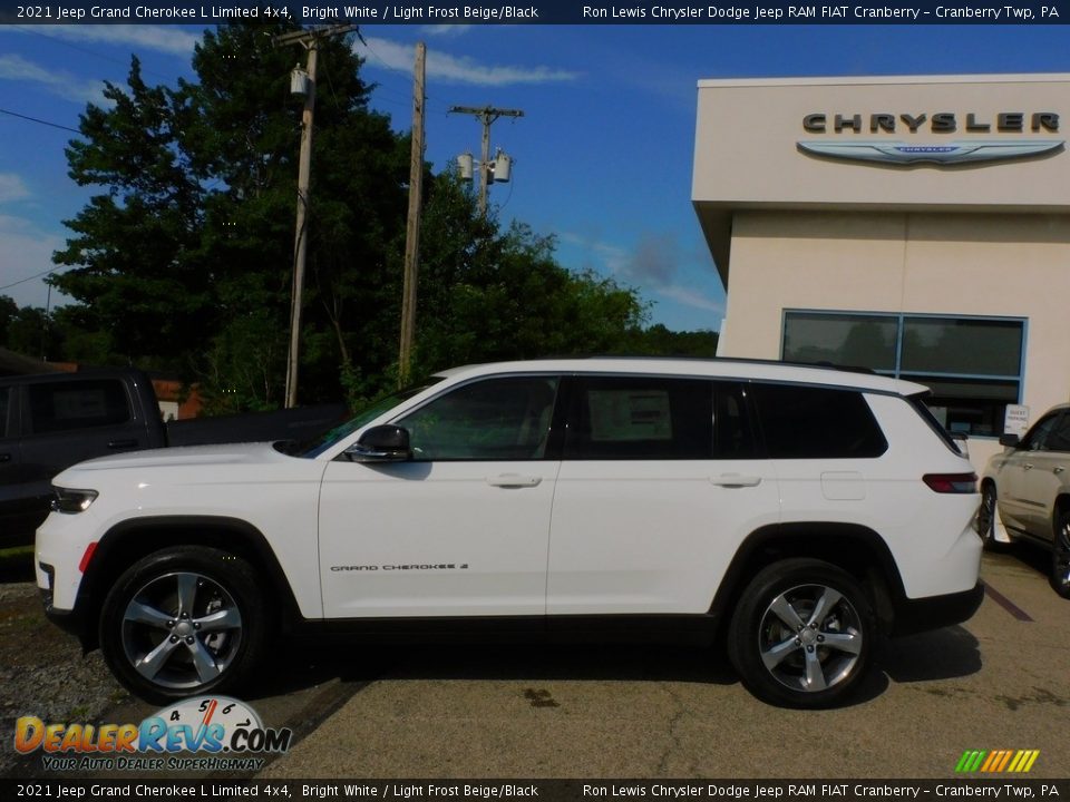 2021 Jeep Grand Cherokee L Limited 4x4 Bright White / Light Frost Beige/Black Photo #9
