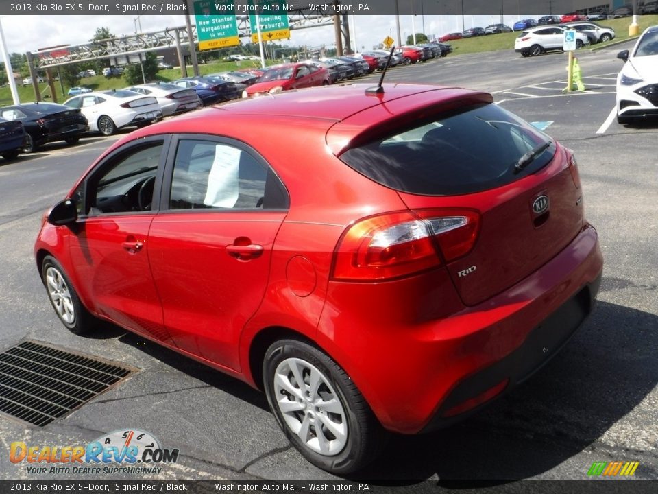 2013 Kia Rio EX 5-Door Signal Red / Black Photo #6