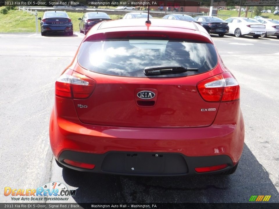 2013 Kia Rio EX 5-Door Signal Red / Black Photo #7