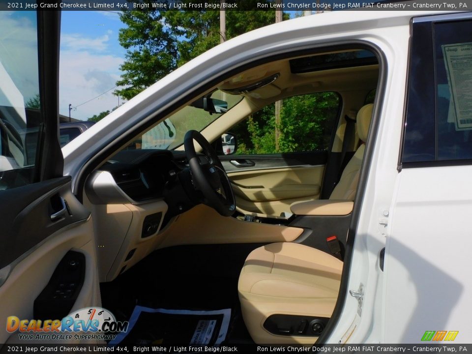 2021 Jeep Grand Cherokee L Limited 4x4 Bright White / Light Frost Beige/Black Photo #11