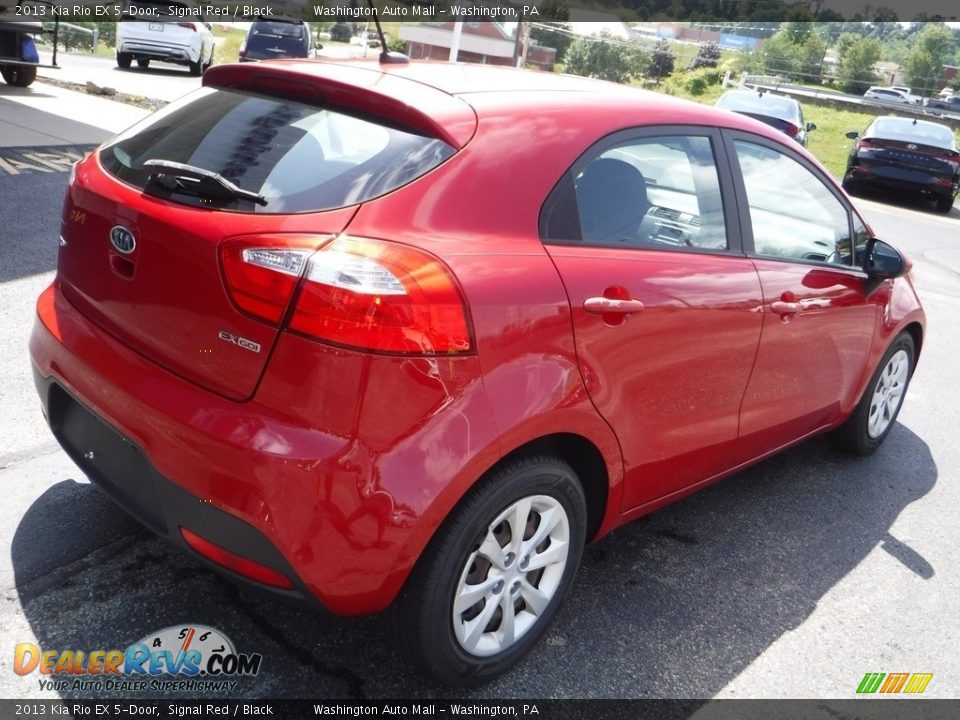 2013 Kia Rio EX 5-Door Signal Red / Black Photo #8