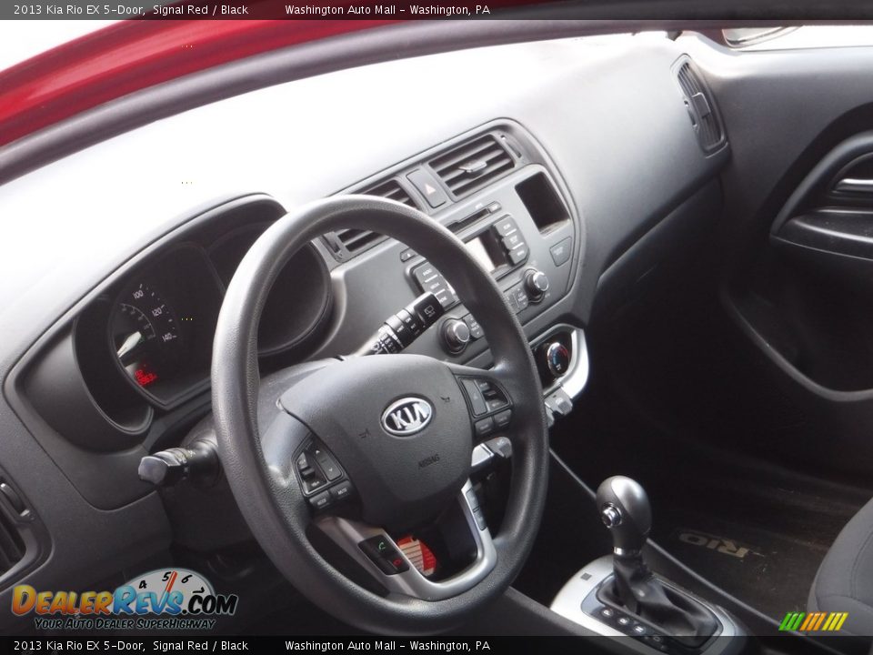 2013 Kia Rio EX 5-Door Signal Red / Black Photo #10