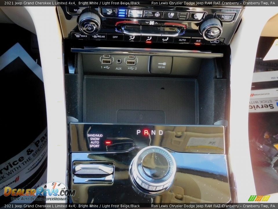 2021 Jeep Grand Cherokee L Limited 4x4 Bright White / Light Frost Beige/Black Photo #19