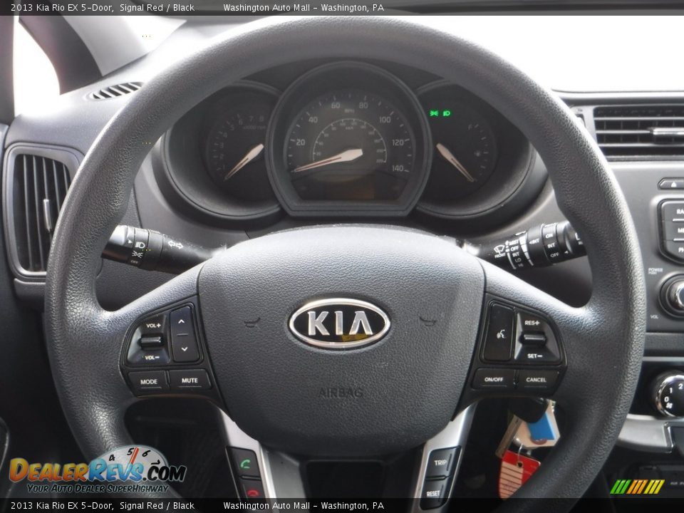 2013 Kia Rio EX 5-Door Signal Red / Black Photo #18