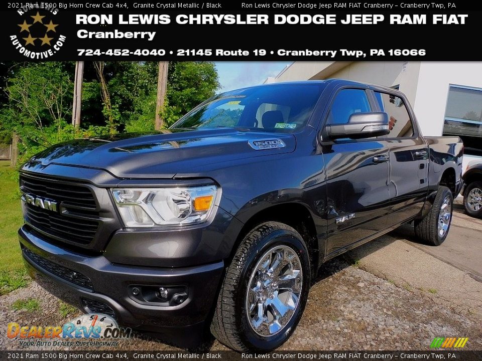 2021 Ram 1500 Big Horn Crew Cab 4x4 Granite Crystal Metallic / Black Photo #1