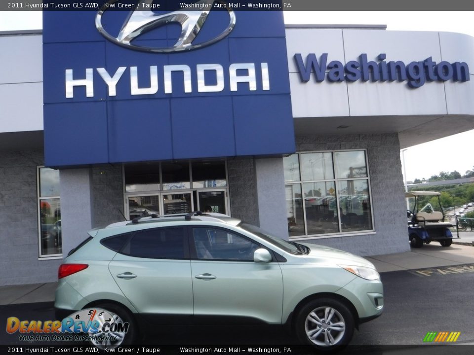 2011 Hyundai Tucson GLS AWD Kiwi Green / Taupe Photo #2