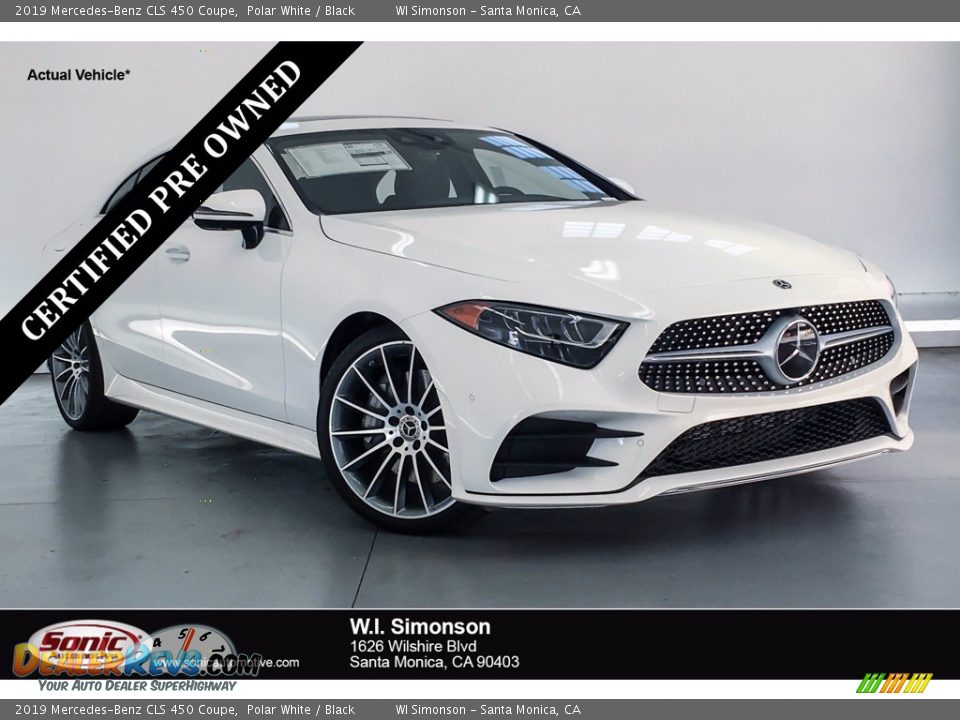 2019 Mercedes-Benz CLS 450 Coupe Polar White / Black Photo #1