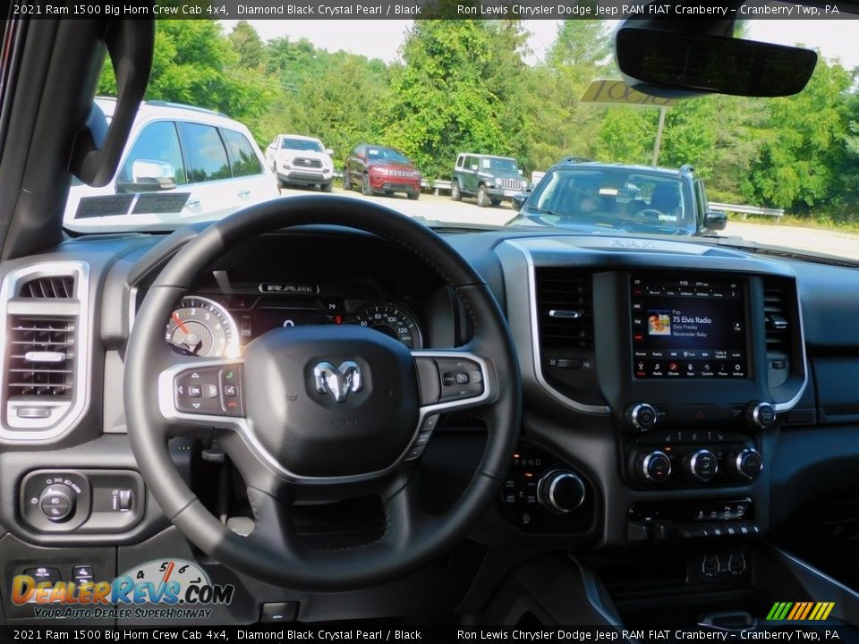 2021 Ram 1500 Big Horn Crew Cab 4x4 Diamond Black Crystal Pearl / Black Photo #13