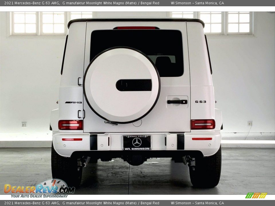 2021 Mercedes-Benz G 63 AMG G manufaktur Moonlight White Magno (Matte) / Bengal Red Photo #3