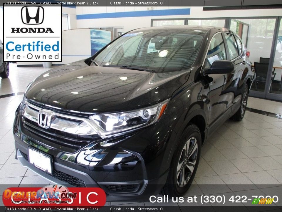 2018 Honda CR-V LX AWD Crystal Black Pearl / Black Photo #1