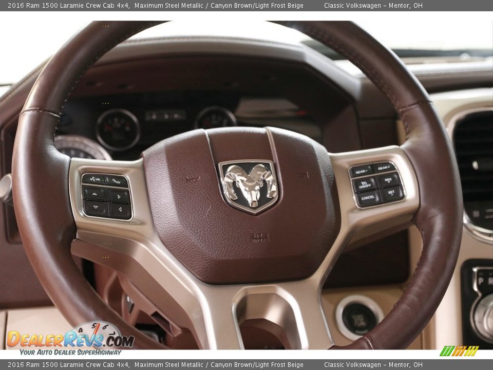 2016 Ram 1500 Laramie Crew Cab 4x4 Steering Wheel Photo #7