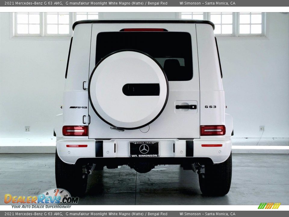 2021 Mercedes-Benz G 63 AMG G manufaktur Moonlight White Magno (Matte) / Bengal Red Photo #3