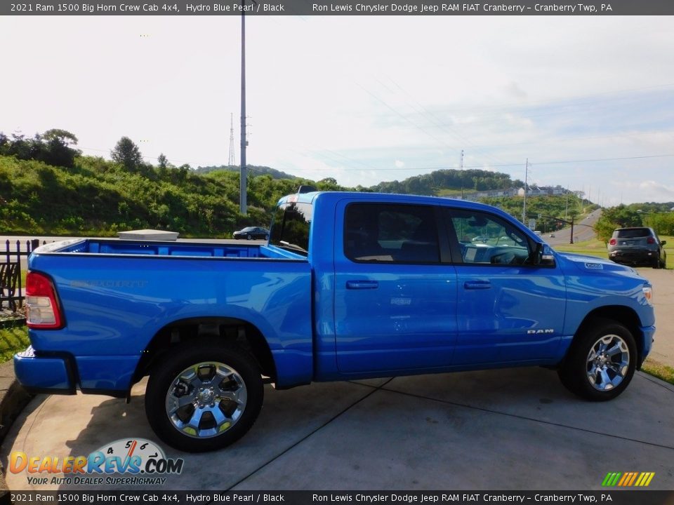 2021 Ram 1500 Big Horn Crew Cab 4x4 Hydro Blue Pearl / Black Photo #4
