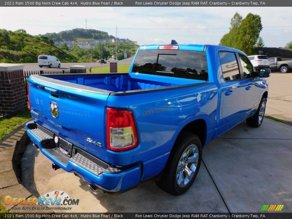 2021 Ram 1500 Big Horn Crew Cab 4x4 Hydro Blue Pearl / Black Photo #5