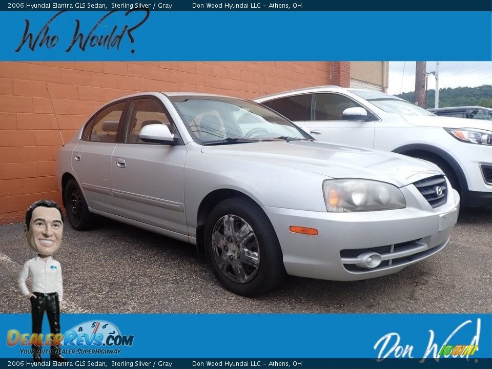 2006 Hyundai Elantra GLS Sedan Sterling Silver / Gray Photo #1